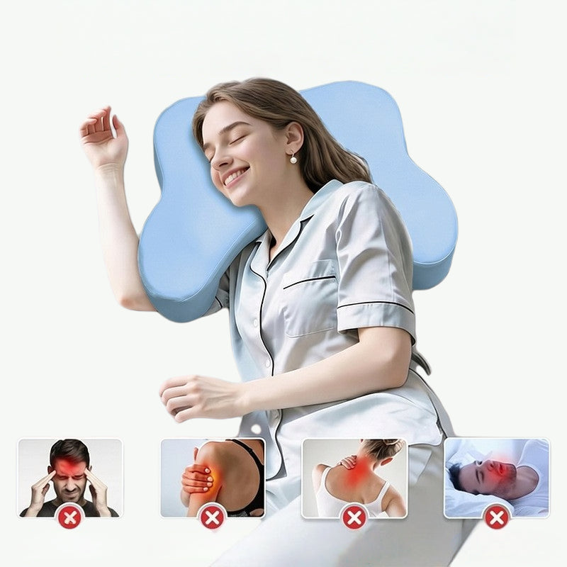 Hollow-Design Ergo Memory Foam Pillow For Arm Pressure Relief