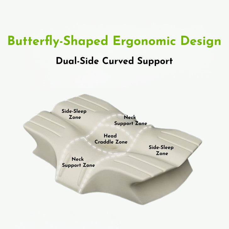 Dual-Curve 70D Cervical Memory Foam Pillow For Restful Sleep