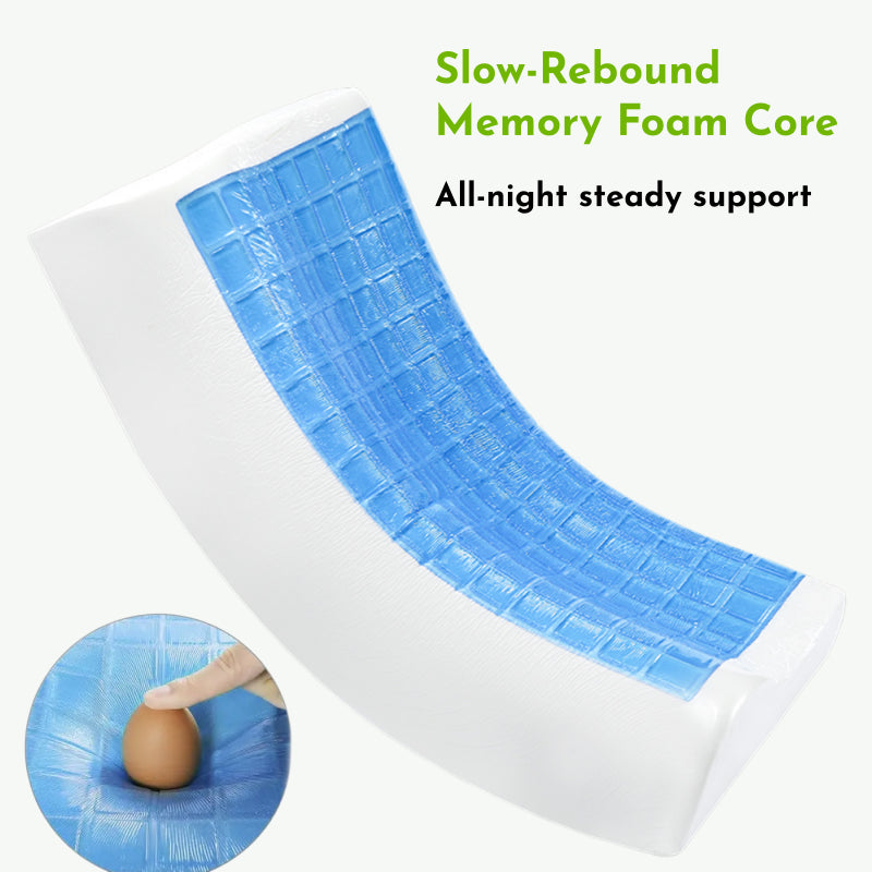 Cooling Gel Ergonomic Pillow For Neck Relief