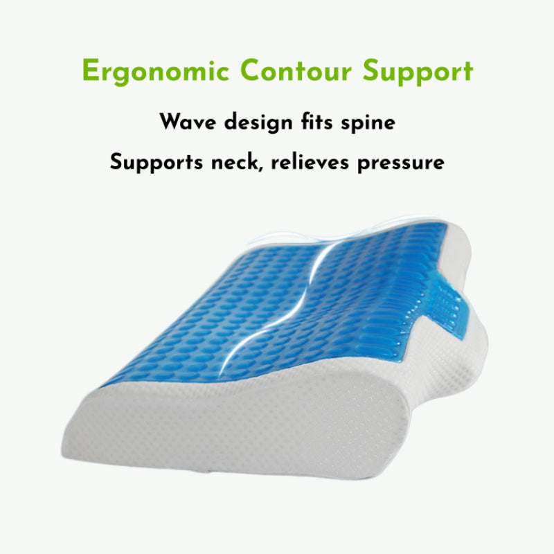 Cooling Gel Ergonomic Pillow For Neck Relief