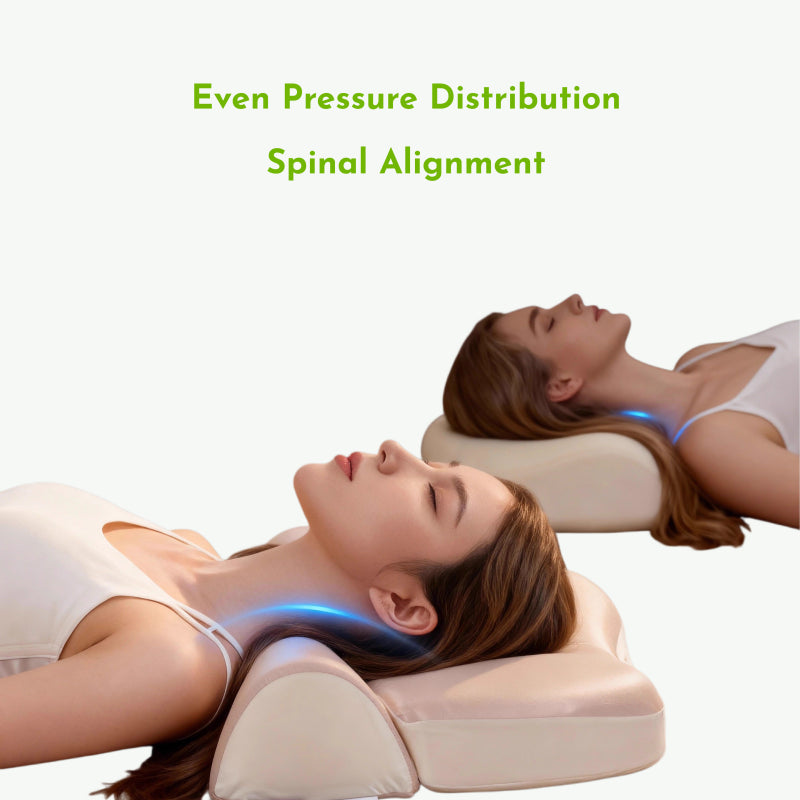 Zero Pressure Cooling Ergo Cervical Memory Foam Pillow For Queen