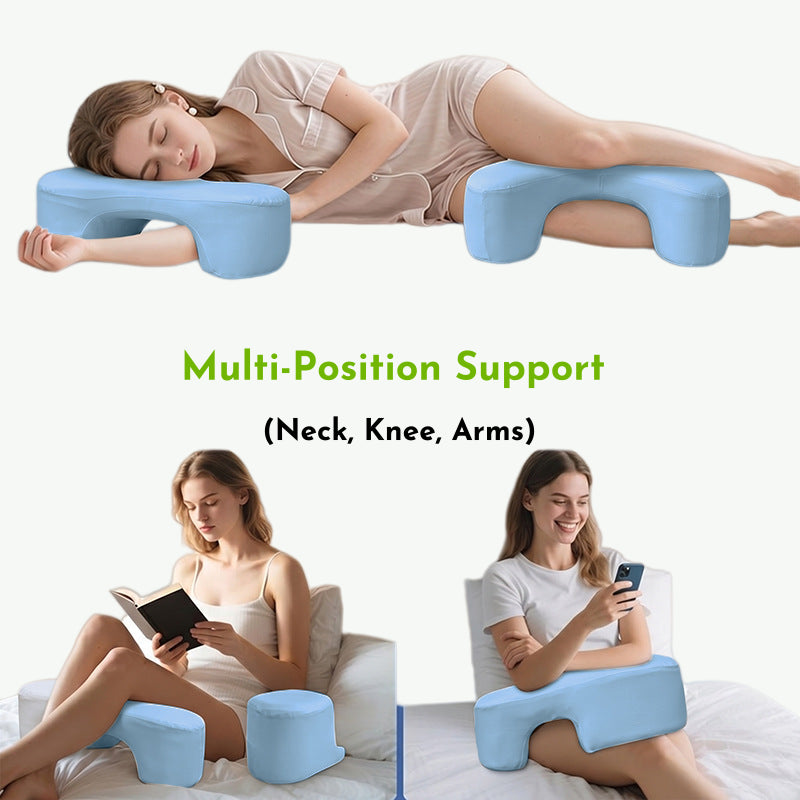 Hollow-Design Ergo Memory Foam Pillow For Arm Pressure Relief