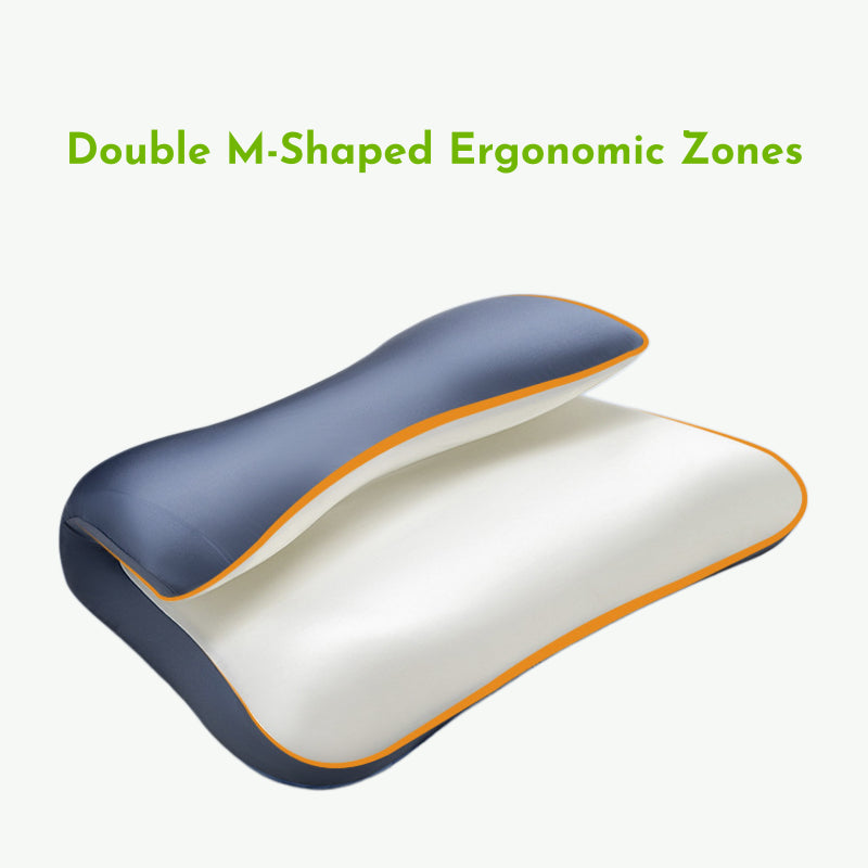 Double M-Shaped Ergo Cervical Memory Foam Pillow For Queen