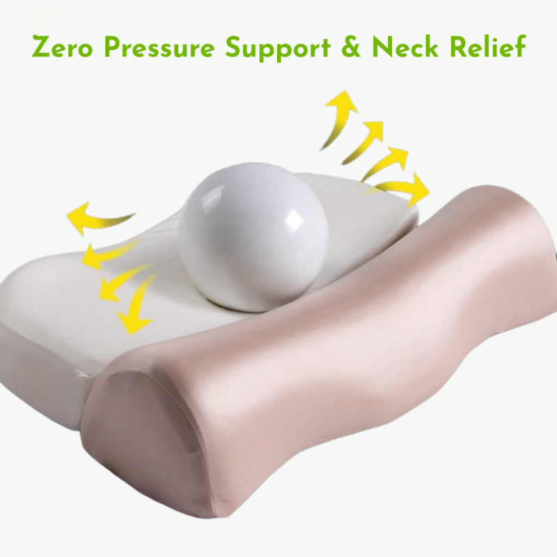 Zero Pressure Cooling Ergo Cervical Memory Foam Pillow For Queen