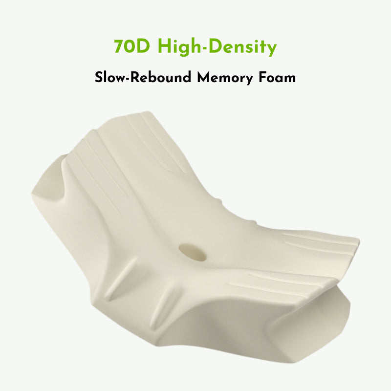 Dual-Curve 70D Cervical Memory Foam Pillow For Restful Sleep