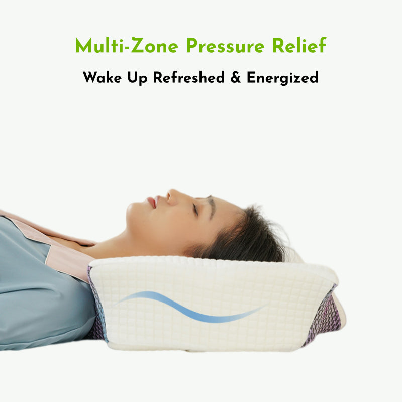Dual-Curve 70D Cervical Memory Foam Pillow For Restful Sleep