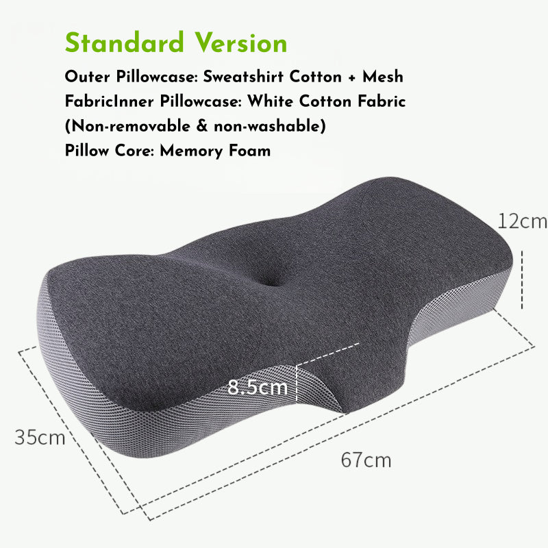 Ergo Contour Orthopedic Memory Foam Pillow For Neck & Shoulder Pain Relief