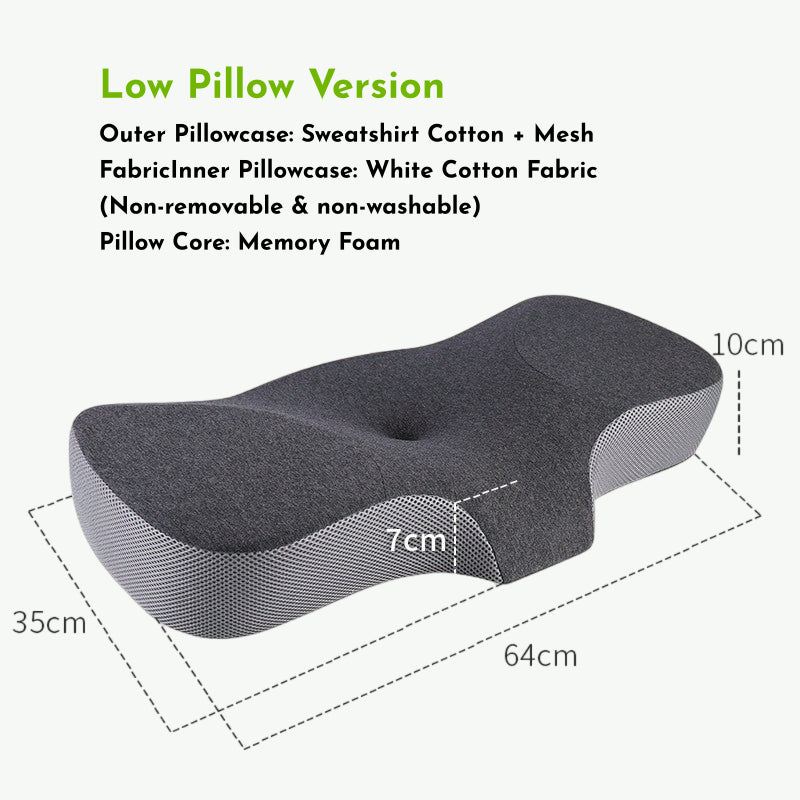 Ergo Contour Orthopedic Memory Foam Pillow For Neck & Shoulder Pain Relief