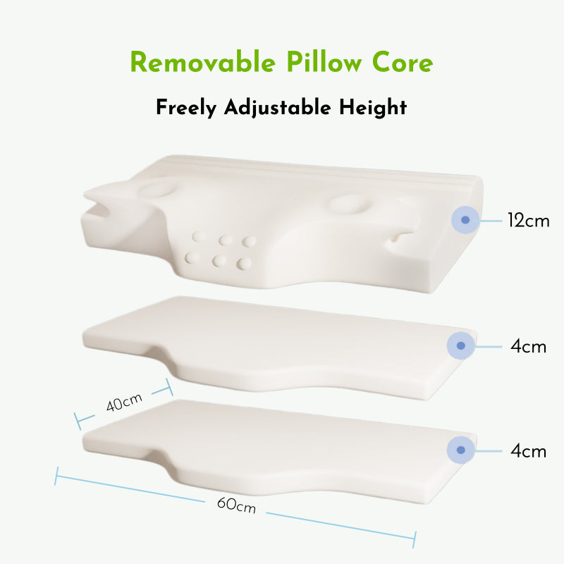 Height Adjustable Ergo Cervical Pillow For Plus-Size Users